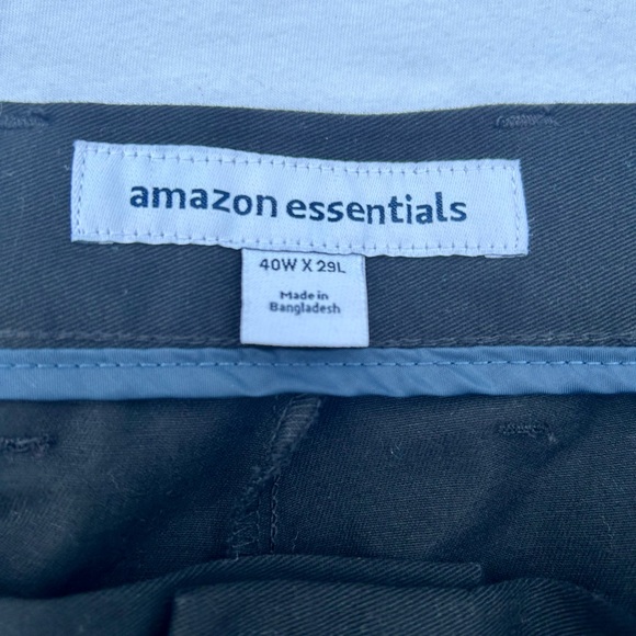 Amazon Essentials Pants Men’s Black Solid Work 40Wx29L - Picture 3 of 6
